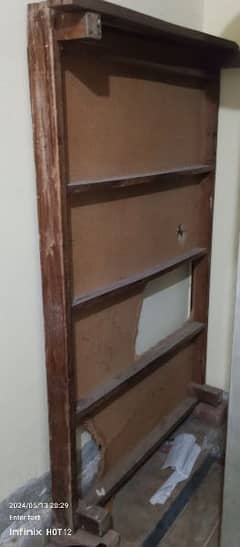 wooden single bed