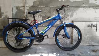 mountain bicycle good condition with gears dual disc brakes