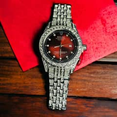 Premium Iced Out Watch (Blood Red)