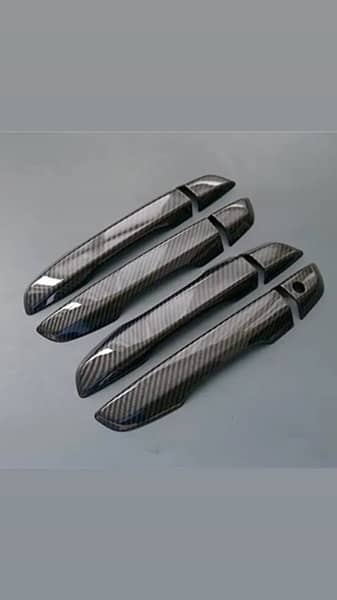 carbon fiber/glossy black door handels and mirror covers 0