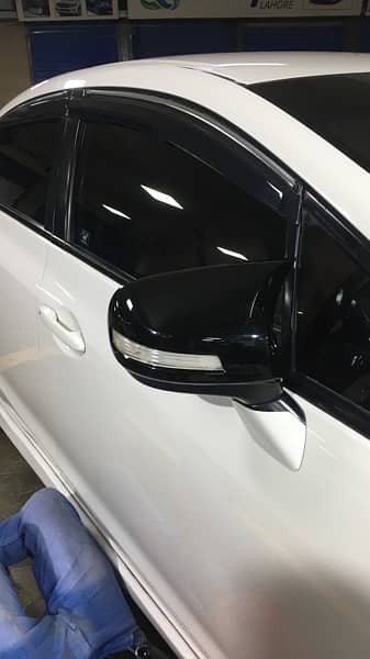 carbon fiber/glossy black door handels and mirror covers 6