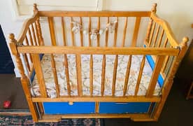 Baby cot cart bed in wooden cheap price