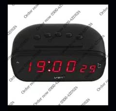 2 In 1 Automobile Car Clock LCD Display  Type Clock Thermometer  Car