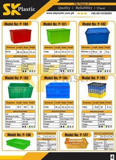 plastic baskets / boxes / crates / Trays