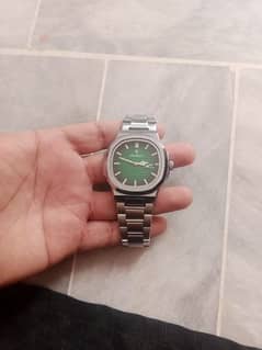 Poedagar Original Green Dial Mens Stainless steel watch with box