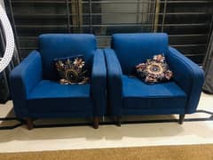 5 Seater Blue Color Sofa for Sale