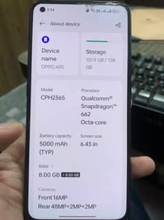 Oppo A95 with box and original charger