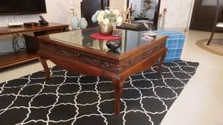 Center Table for Sale in Karachi with 2 Side Tables in Sheesham Wood