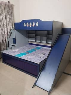 Kids Full Size Bed with Slide
