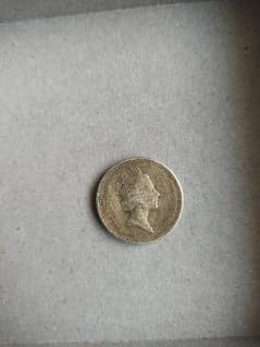 1985 £1 One Pound Coin Mint Error Upside Down Queen Elizabeth Welsh