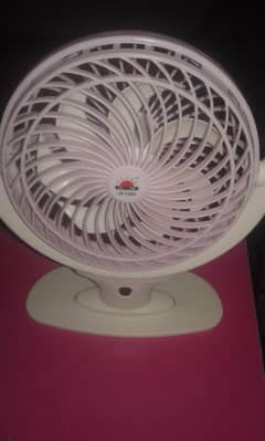 large rechargeable fan with power bank