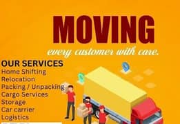 Home shifting, Packers and Movers, office Shifting, Cargo, Courier