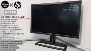 HP Z30i 30inch IPS 2K 10BIT 60HZ sRGB 104 % Adobe RGB 98 % Monitor PC