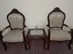 Bed room chairs with table
