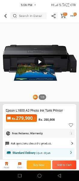 Epson L1800 A3+ printer For sell only 5000 prints Excellent Condition 7