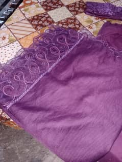 Maria B hit code purple three piece suit shirt trouser & duppata