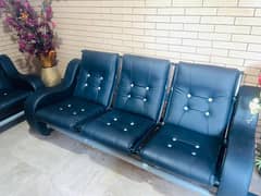 sofa set black  (5 seater)