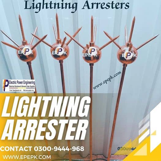 Lightning Arrester | Earthing Material | ESE lightning Protection. 4