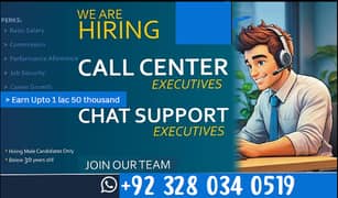 Call Center & Chat Support only boys timing  6 PM to 3 AM Earn 90K