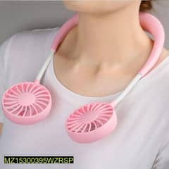 Portable hanging neck fan
