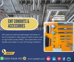 EMT conduit pipe | Flexible pipe | DB box | Junction box | Panels box.