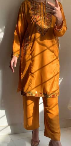 Sequence embroidery suit 2pcs
