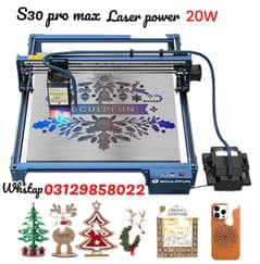 SCULPFUN S30 Pro Max 20W Laser Engraver with Auto Air Assist, High Pow