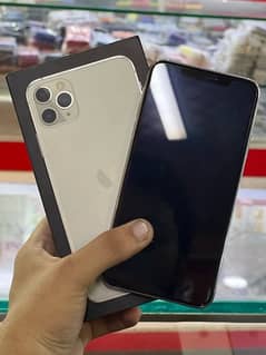 Iphone 11 pro max 64 gb with box pta approve physical + esim waterpack