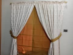 Curtain with pipe and blind