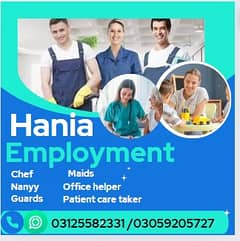 House maids , Driver, Patient care , Couple , Cook , Office Boy staff