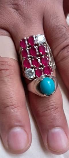 gemstone Ruby ki ring beautiful colour natural pure chandi mein 0