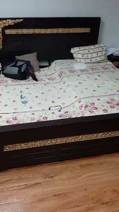double bed set with two side table