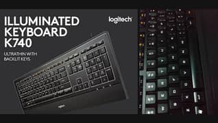 Logitech Illuminated Ultrathin Keyboard K740 with Laser-Etched Backlit