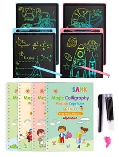 2 in 1 OFFER ( 4 Magic Books & LCD Drawing tablet