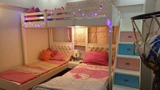 Beautiful Triple Bunk Beds for Kids (3 beds)
