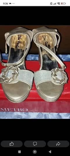 golden wedge heel sandal