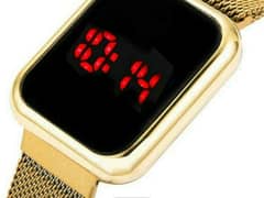 LED Display Digital watch with Magnetic Strap