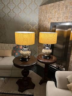 2 Table lamps with shades (Tables not included)