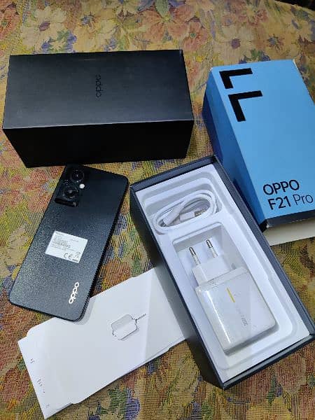 oppo F21pro 5G 8GB ram box charger neat and clean condition box asess 9