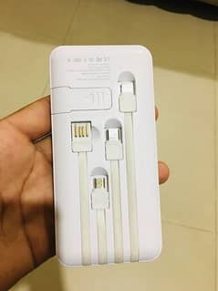 10000mah Power Bank With 4 Data Cables