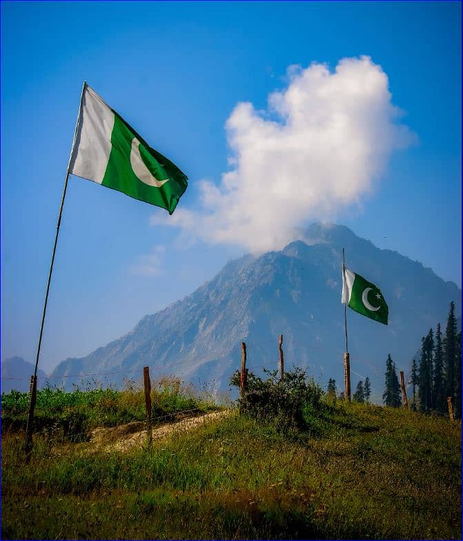 Azad Kashmir Flag , Palestine Flag ,Pakistan Flag , Army Flag ,Lahore 18