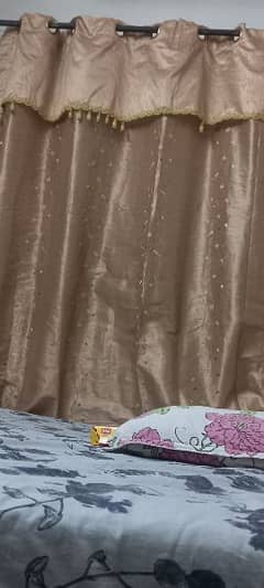 gold fawn coloured embroidery curtains