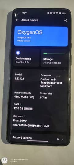OnePlus 9pro 12/256