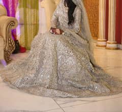bridal waleema designer dress for sale wore only for one hour