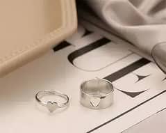 2 PCS SET OF HEART RING GIFT FOR COUPLE
