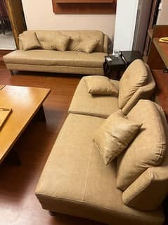 5 seater leatherite sofa