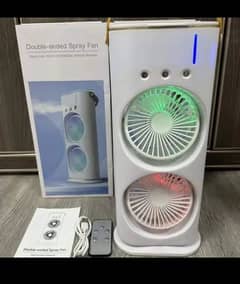 Double head tower table ice fan with USB, remote and cable
