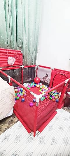 Playpen | Play Yard for Babies | Football | Basketball | Red
