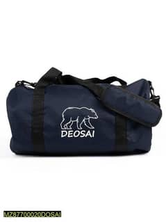 Printed Strips Style Duffle/Gym Bag
•   Color: Navy Blue