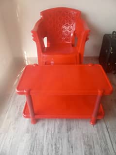 Plastic Chairs with table